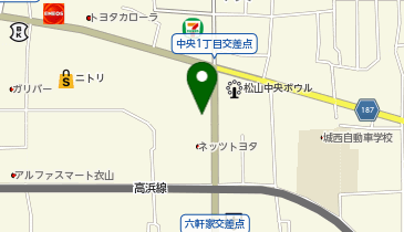 ゆず庵松山中央店の地図画像