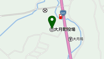 大月町役場の地図画像