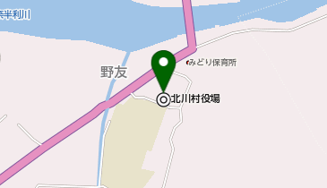 北川村役場の地図画像