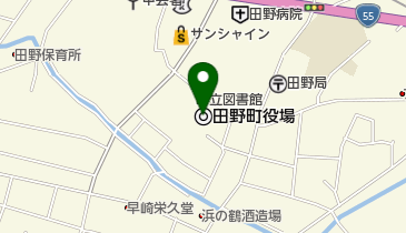 田野町役場の地図画像