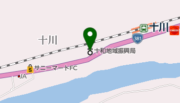 四万十町十和地域振興局の地図画像