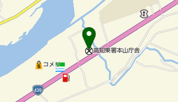 高知東警察署本山警察庁舎の地図画像