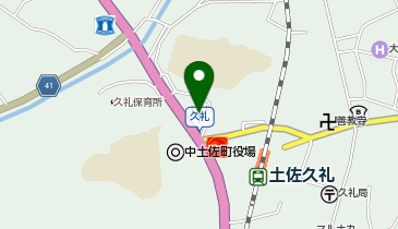 高幡消防組合中土佐分署の地図画像