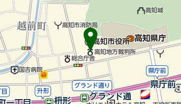 高知地方裁判所の地図画像