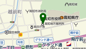 高知家庭裁判所の地図画像