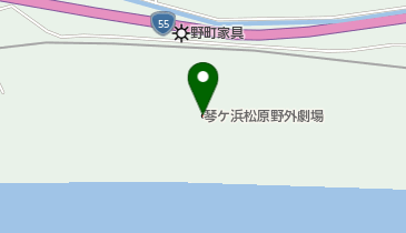 芸西村琴ケ浜松原野外劇場の地図画像