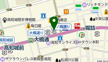 幡多信用金庫高知支店の地図画像