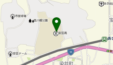 高知県立安芸中学校の地図画像