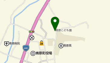 梼原こども園の地図画像