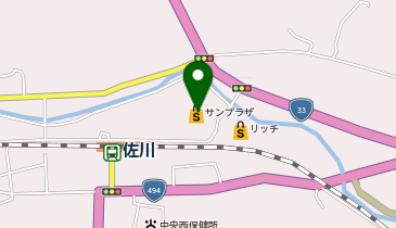 業務用食品スーパーサンプラザ佐川店の地図画像