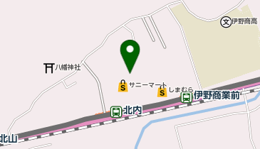 ハニーズいの店の地図画像