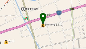 ダイソーセイムス土佐山田店の地図画像