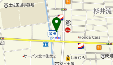 トヨタカローラ高知金田店の地図画像