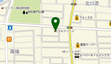 スズキ自販高知スズキアリーナ高知中央の地図画像