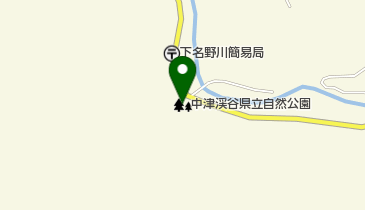 中津渓谷県立自然公園の地図画像
