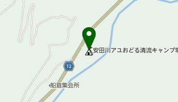 安田川アユおどる清流キャンプ場の地図画像
