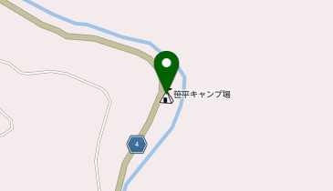 笹平キャンプ場の地図画像