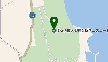 土佐西南大規模公園テニスコートの地図画像