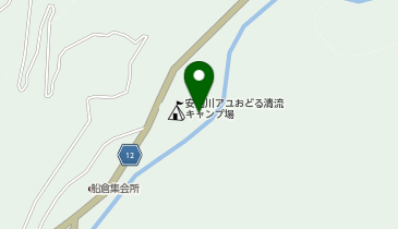 安田川安田川アユおどる清流キャンプ場付近の地図画像