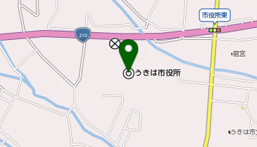 うきは市役所の地図画像
