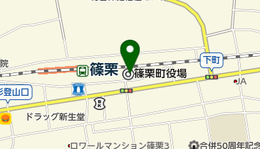 篠栗町役場の地図画像