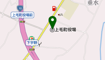 上毛町役場の地図画像