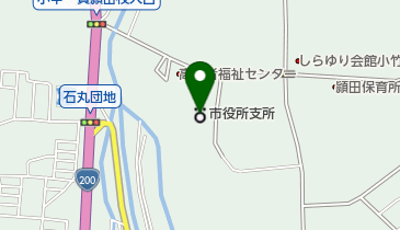 飯塚市頴田支所の地図画像