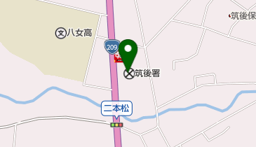 筑後警察署の地図画像