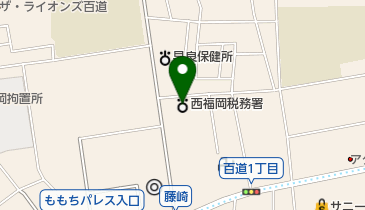 西福岡税務署の地図画像