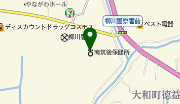 南筑後保健福祉環境事務所の地図画像