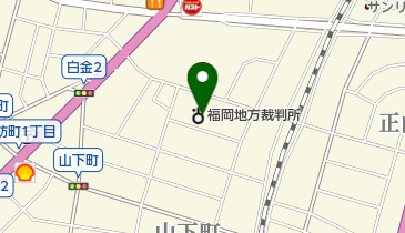 福岡地方裁判所大牟田支部の地図画像