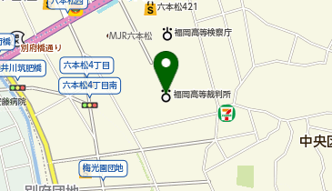 福岡地方裁判所の地図画像