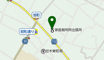 甘木簡易裁判所の地図画像