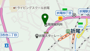 折尾簡易裁判所の地図画像