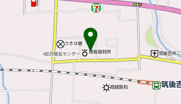 うきは簡易裁判所の地図画像