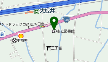 小郡市立図書館の地図画像