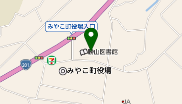 みやこ町勝山図書館の地図画像