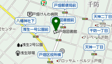 北九州市立戸畑図書館の地図画像