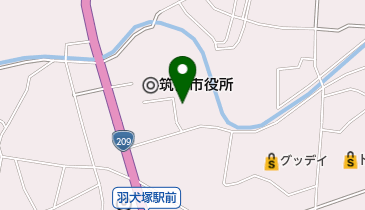 筑後市立図書館の地図画像