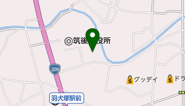 筑後市勤労者家庭支援施設サンコアの地図画像