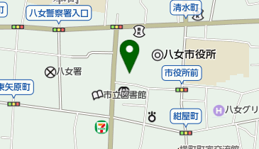 八女市民会館の地図画像