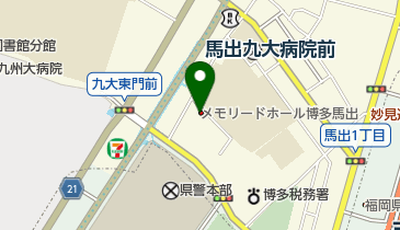 メモリードホール博多馬出の地図画像