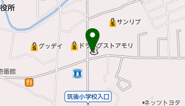 筑邦銀行筑後支店の地図画像