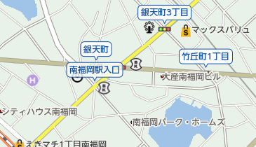 福岡県立筑紫丘高校の地図画像