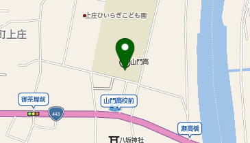 福岡県立山門高校の地図画像