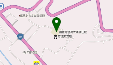 福岡県立嘉穂総合高校嘉麻市立大隈城山校の地図画像