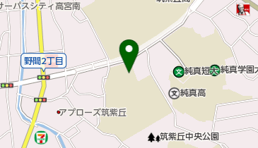 福岡市立野間中学校の地図画像