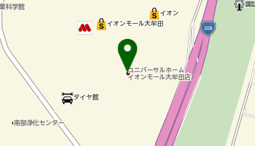 ユニバーサルホームイオンモール大牟田店の地図画像