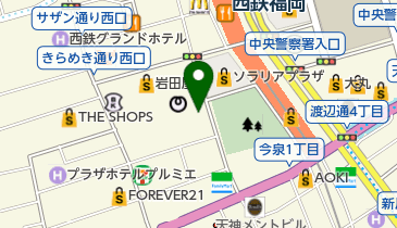 バーニーズニューヨーク福岡店の地図画像
