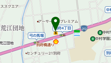 にしてつストア別府店の地図画像